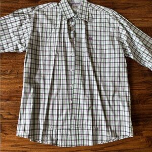 Cinch Men's Checkered Shirt - Green and Purple